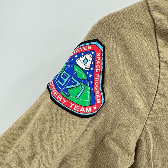 Buzz Aldrin NASA Shirt Kids S Green Astronaut‎ Space Patches Science Astonaut - Picture 4 of 5